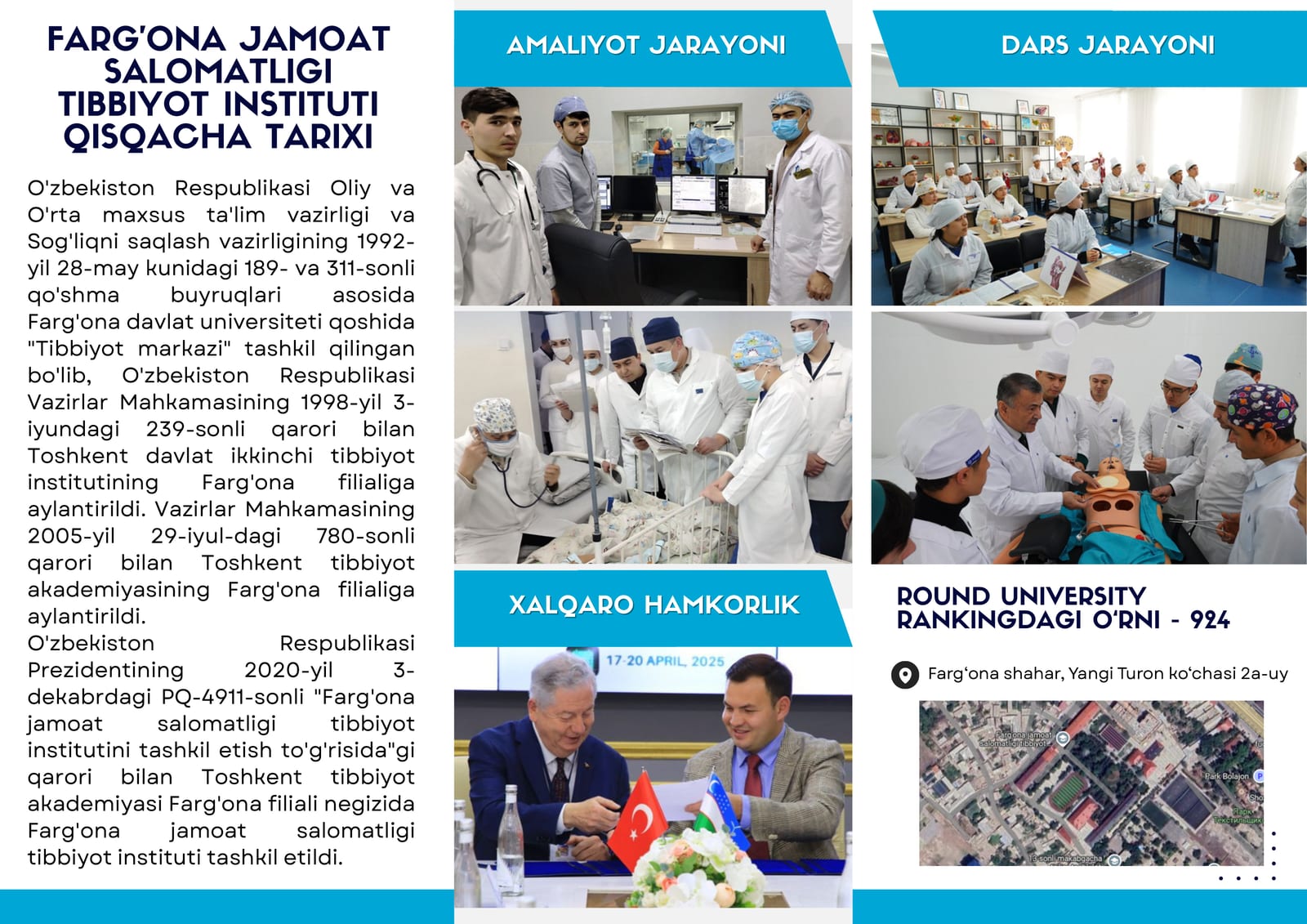 Institut talim yonalishlari va imkoniyatlari